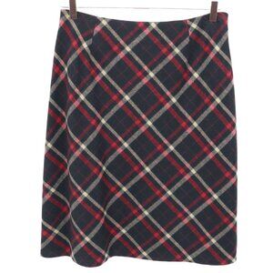 Tribal Wool Skirt Womens 12 Black School Girl Academia Preppy Twee‎ Classic